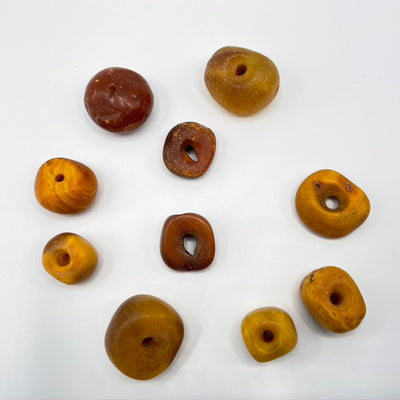 Antique Natural Baltic Amber Beads from Mauritania, Sold Individually - Rita Okrent Collection (C601)