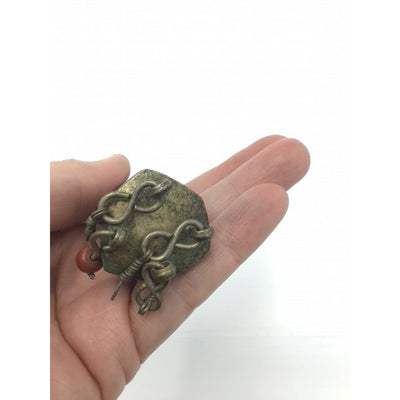 Hanging Berber Silver Perfume Amulet, with Dangles, Morocco - Rita Okrent Collection (P635c)