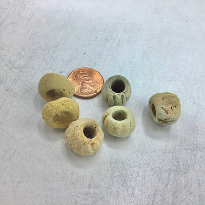 Group of 6 Large Ancient Faience Beads, Egypt -  Rita Okrent Collection (AN048b)