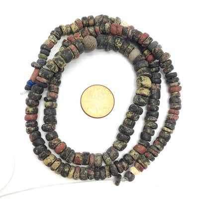 24 Inch Strand Rare Mix Ancient Glass Nila Beads, Mali - Rita Okrent Collection (AT0663b)