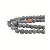 Yemeni Tesbih Prayer Beads with Faux Black Coral Prayer Beads with Painted Silver - Rita Okrent Collection (ANT609)