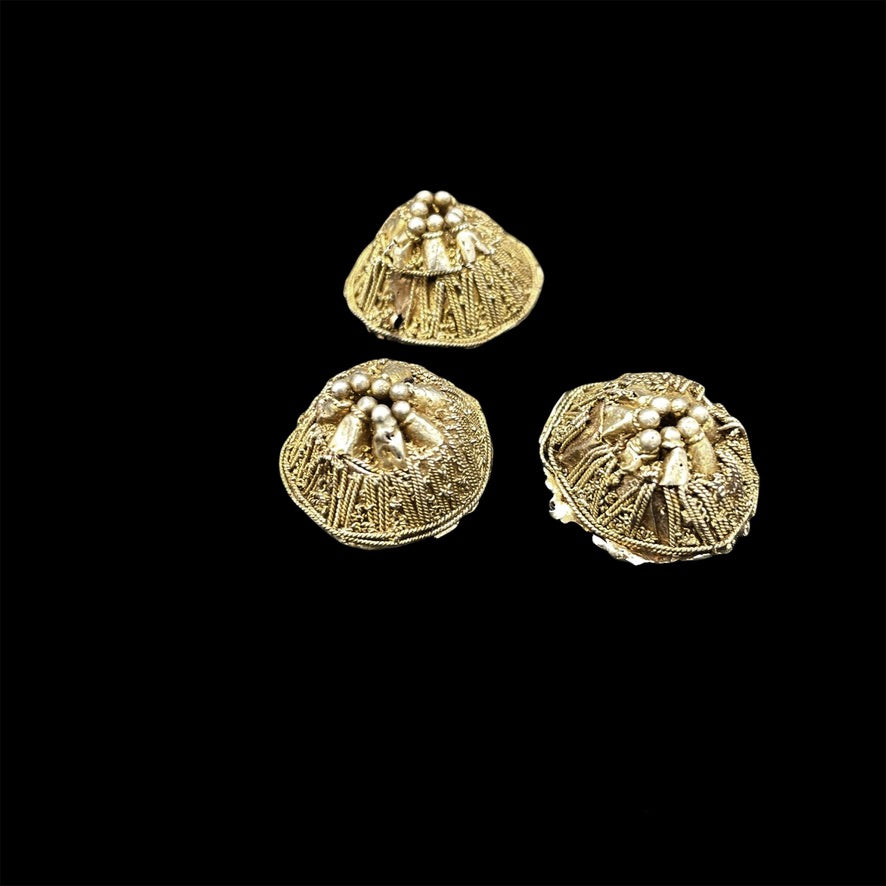 Rare Mauritanian Gold Plated Temporal Ornaments, Sold Individually - Rita Okrent Collection (P769)