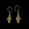 Gold Washed Granulated Bead Earrings - Rita Okrent Collection (E788)