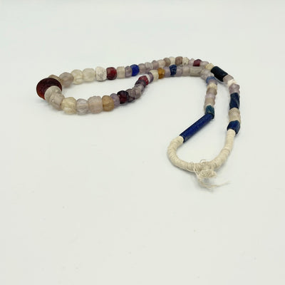 Antique Hand Faceted Purple, Red, Blue and Clear Dutch and European Glass Beads - Rita Okrent Collection (ANT308)