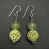 Earrings - Gorgeous Greens with Sterling Silver Ear Wires - Rita Okrent Collection (E406)