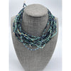 Lot of Five Strands of Antique Dark Blue and Teal Blue Glass Nila Beads, Mali - Rita Okrent Collection (AT0127)