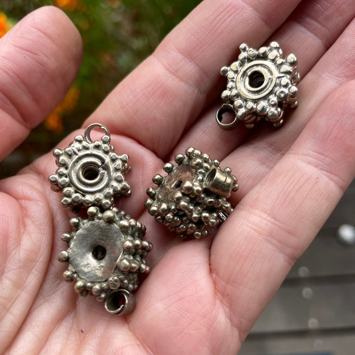 Yemeni Silver Berry Bead Pendants - Rita Okrent Collection (P818)