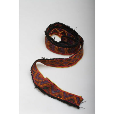 Vintage Ethnic Colorful Geometric Textile Belt - Rita Okrent Collection (AA506)