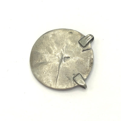 Goldwashed Silver Button Amulet, India -Rita Okrent Collection (P235f)