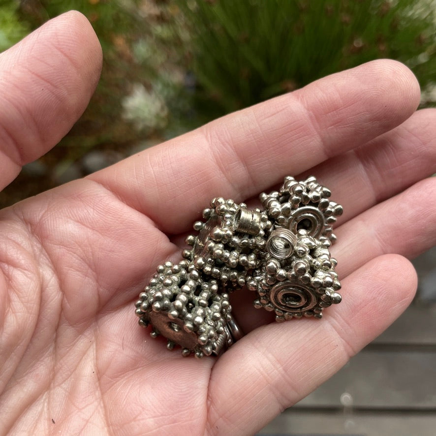 Yemeni Silver Berry Bead Pendants - Rita Okrent Collection (P818)