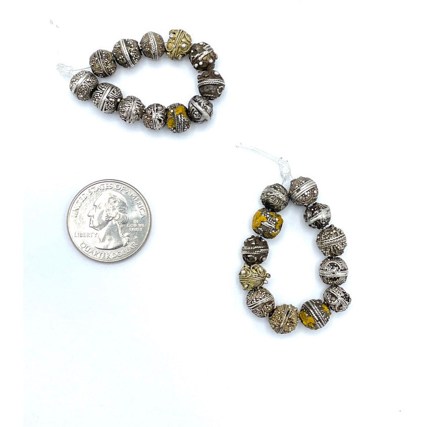 Malian Brass Beaded Necklace - 13 – B. Viz Design