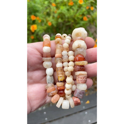 Mixed Antique and Ancient Agate and Carnelian Beads, West Africa - Rita Okrent Collection (S677)