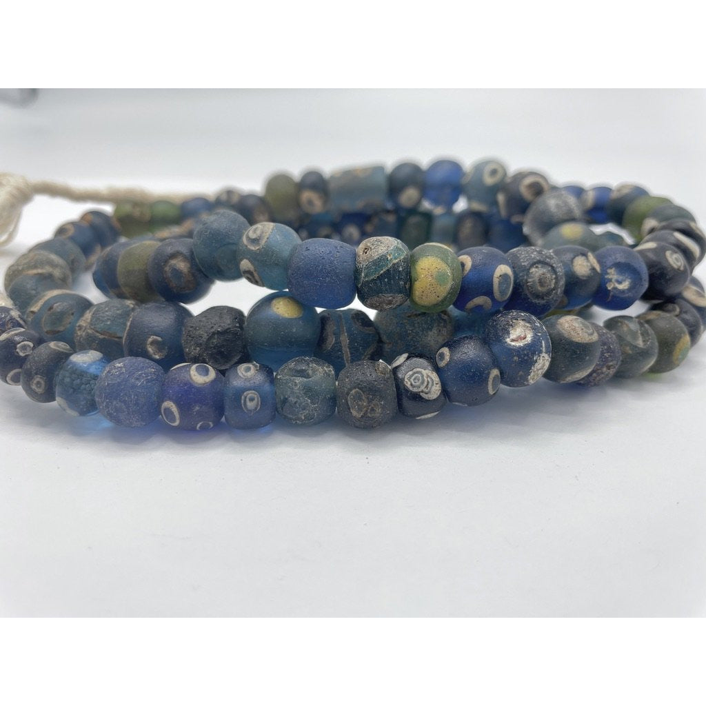 100 Bead Long Strand of Mixed Early Islamic Glass Eye Beads - Rita Okrent Collection (AG229)