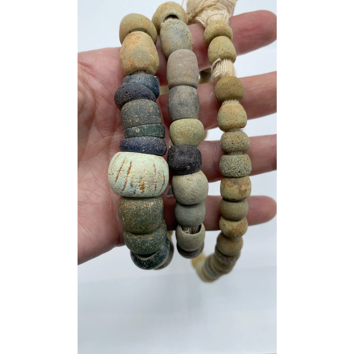 Ancient Egyptian Faience Beads with Ancient Glass Beads, from Egypt and West Africa - Rita Okrent Collection (AG275b)