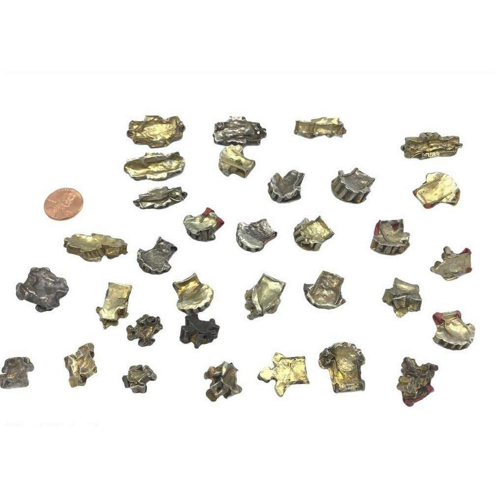 Group of 33 Mauritanian Mixed Gilded Silver Amulets, Imperfect Condition - Rita Okrent Collection (P878)