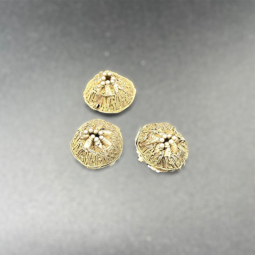 Rare Mauritanian Gold Plated Temporal Ornaments, Sold Individually - Rita Okrent Collection (P769)