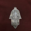 Antique Silver Khamsa Adorned with a Khamsa, Hallmarked, Morocco - Rita Okrent Collection (P957)