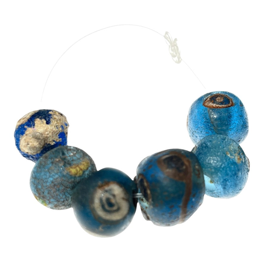 Choice of Short Strands of Ancient Multi-Eye Islamic Glass Evil Eye Beads from West Africa - Rita Okrent Collection (AG310)