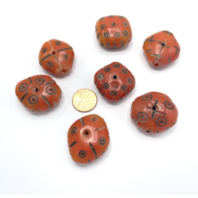 Fun Plastic Faux Carved Phenolic Resin Beads, Sold Individually - Rita Okrent Collection (NP049)