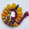Superb Graduated Faux African Amber Resin Beads from Morocco - Rita Okrent Collection (AT1360)