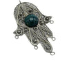 Lovely Vintage Filigree Silver Khamsa Pendant from Yemeni Silversmiths - Rita Okrent Collection (P318)