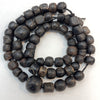 Lots of 12 Loose Black Coral Beads, From Old Yemeni Islamic Prayer Strands, Circa 1940's - Rita Okrent Collection (ANT534)