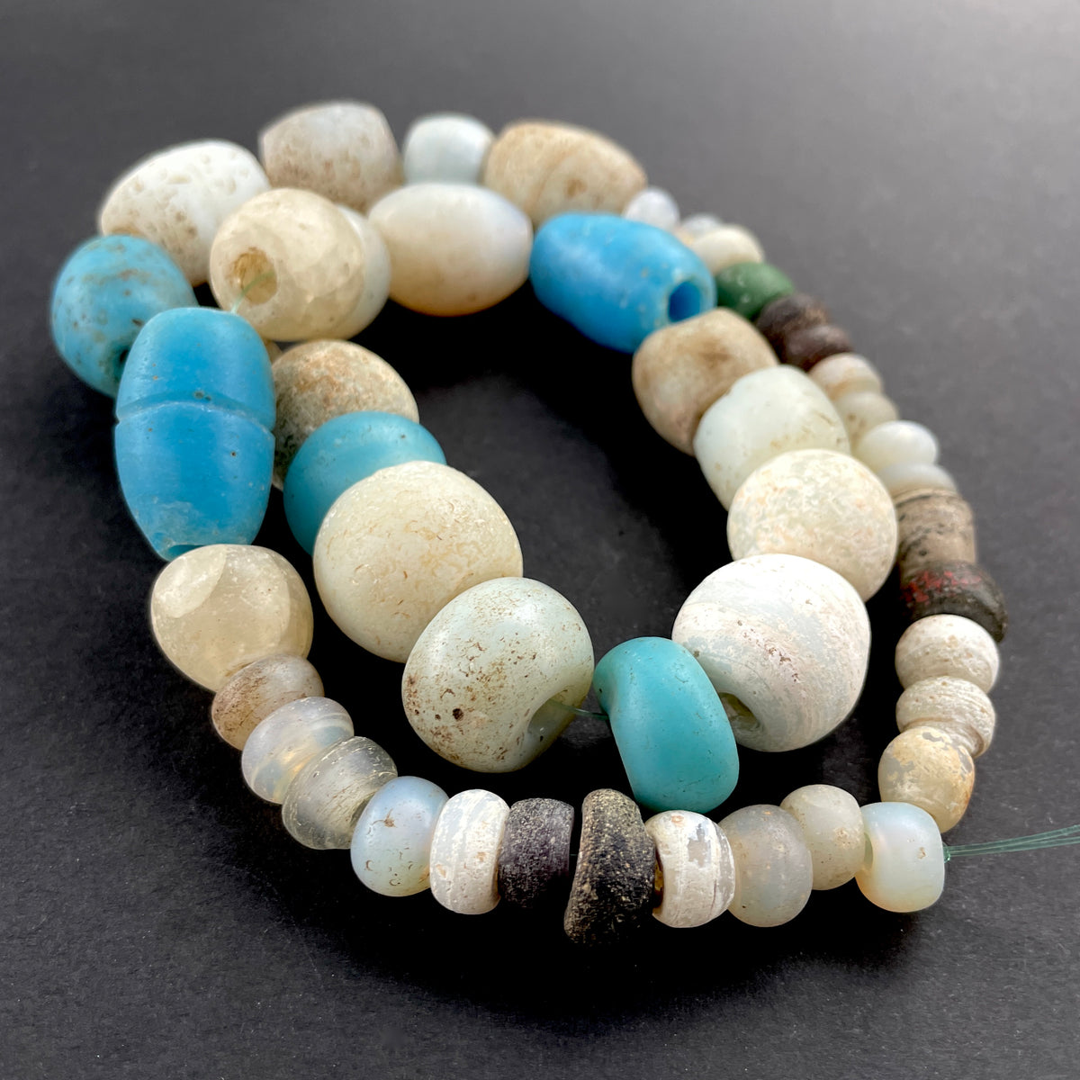 Mixed Strand of Dutch - European Antique Glass Beads from the African Trade - Rita Okrent Collection (ANT536)