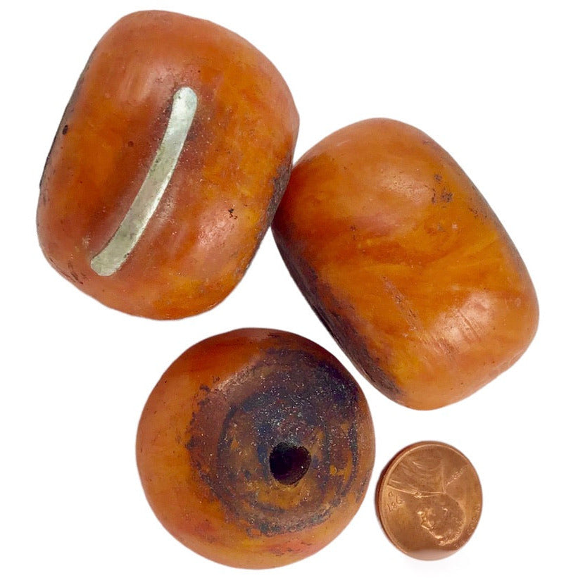 Berber Faux Amber Resin Beads, Morocco, Sold Individually - Rita Okrent Collection (NP038i)