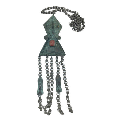 Vintage Central Asian Necklaces with Large Hanging Pendants - Rita Okrent Collection (P789)