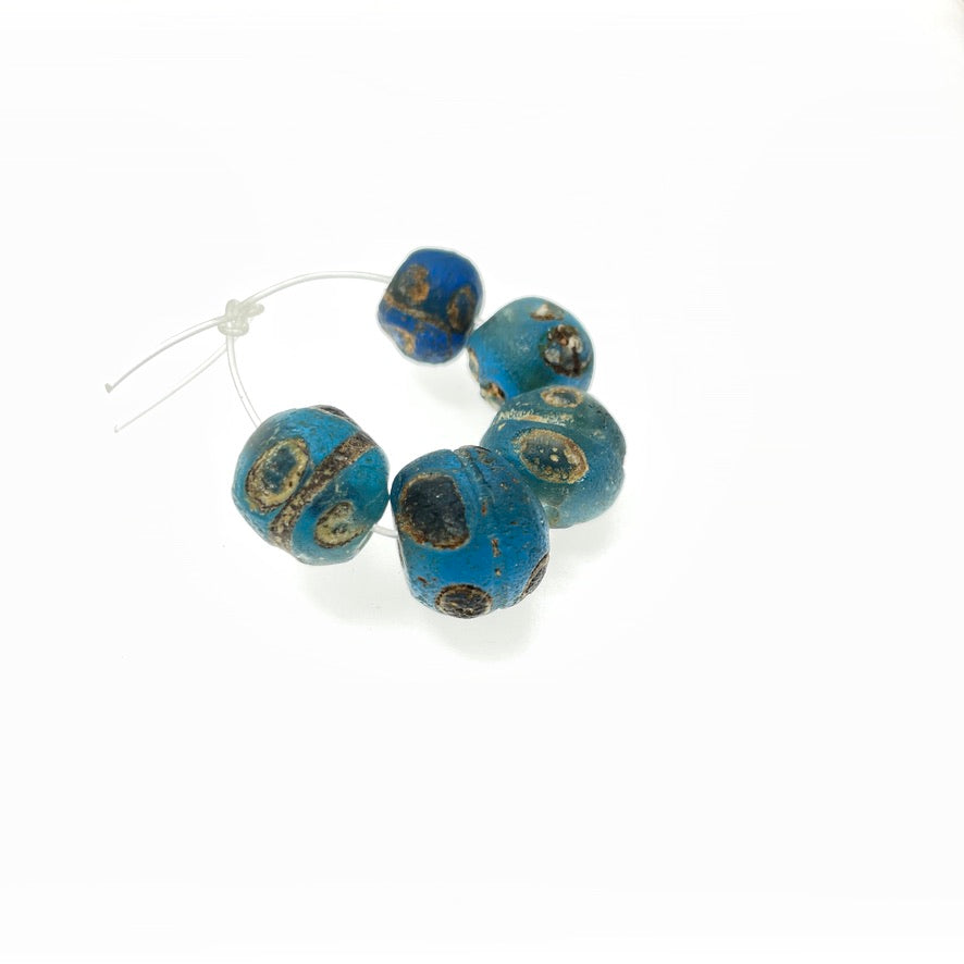 Choice of Short Strands of Ancient Multi-Eye Islamic Glass Evil Eye Beads from West Africa - Rita Okrent Collection (AG310)