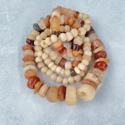 Mixed Antique and Ancient Agate and Carnelian Beads, West Africa - Rita Okrent Collection (S677)