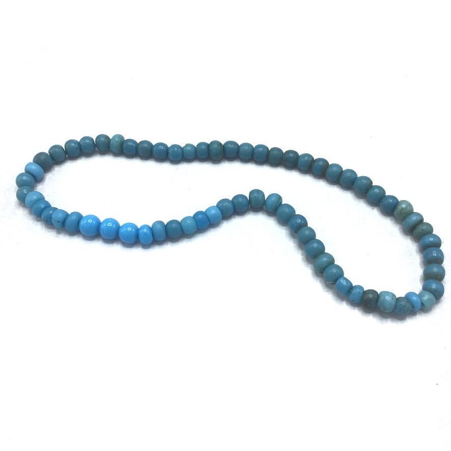 Venetian Blue Glass European Padre Beads from the African Trade - Rita Okrent Collection (AT0658)