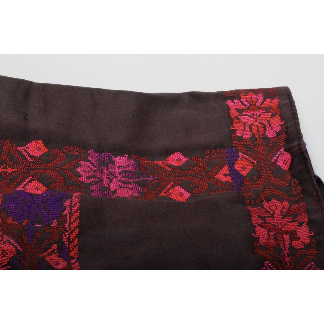 Bedouin Hand-Embroidered Textile Length in Pink, Purple, Maroon and Red - Rita Okrent Collection (AA281d)