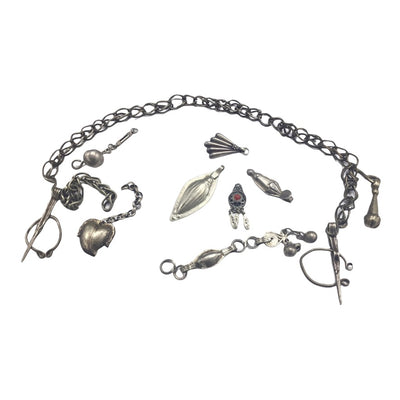 Mix of Ethnic Pendants and Jewelry Supplies, Including Fibula Chain - Rita Okrent Collection (P791)
