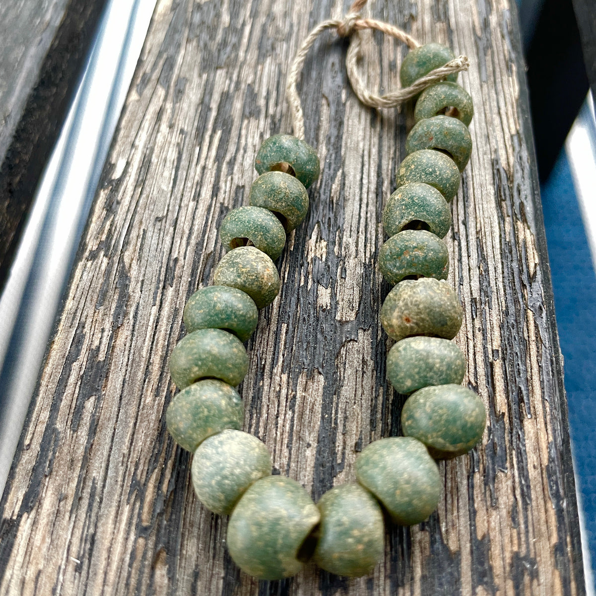 Ancient Green Glass Beads from Egypt - Rita Okrent Collection (AG450)