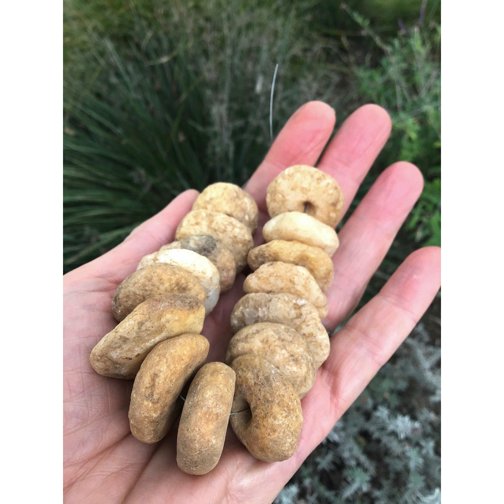 Short Strand of 15 Neolithic Agate Beads from the Sahel - Rita Okrent Collection (S450)