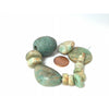 Short Strand of 17 Mixed Size and Shape Ancient Amazonite and Jasper Stone Beads from Mauritania - Rita Okrent Collection (S399b)