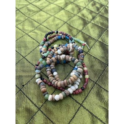 Grab Bag Strands of Small Mixed Brightly Hued Ancient Nila Beads, Mali - Rita Okrent Collection (AT0698)