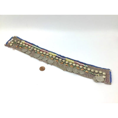 Kuchi Tribal Coins on Beaded Textile, Afghanistan - Rita Okrent Collection (AA354)