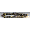 Matched Black Venetian Beads with Raised Skunk Dots, African