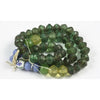 Green and yellow Vaseline beads, and mixed African Trade beads, antique