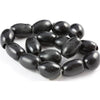 Bohemian black glass beads, vintage, African Trade