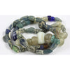 Djenne Turquoise Glass Beads, Sea Green Glass Beads, Vaseline beads