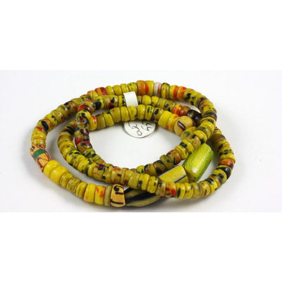 Kakamba beads in Yellow, Black and Red, African Trade
