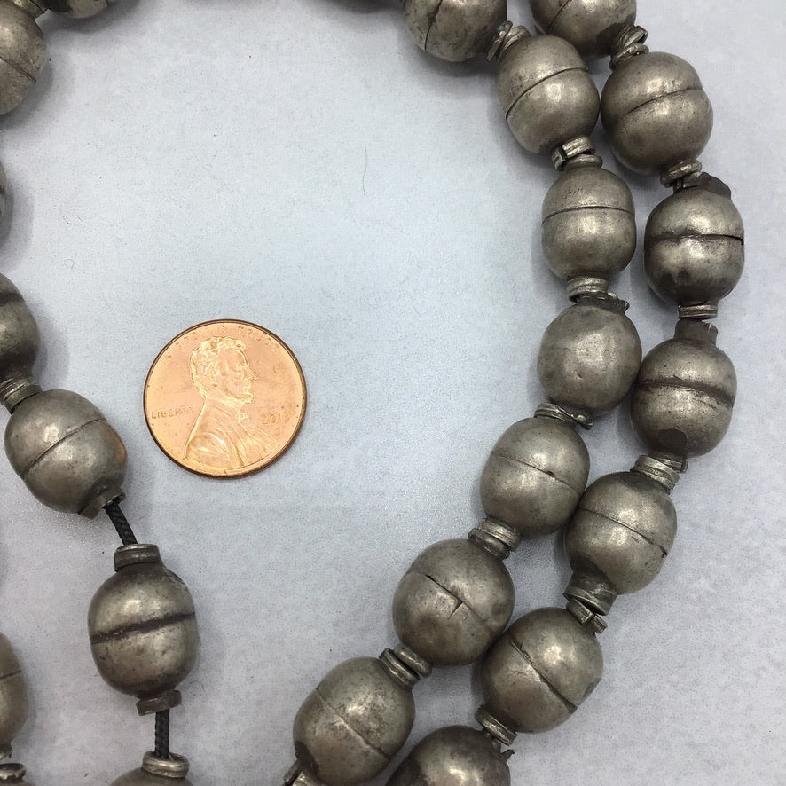 Antique Ethiopian Silver Beads, Strand - Rita Okrent Collection (ANT644)