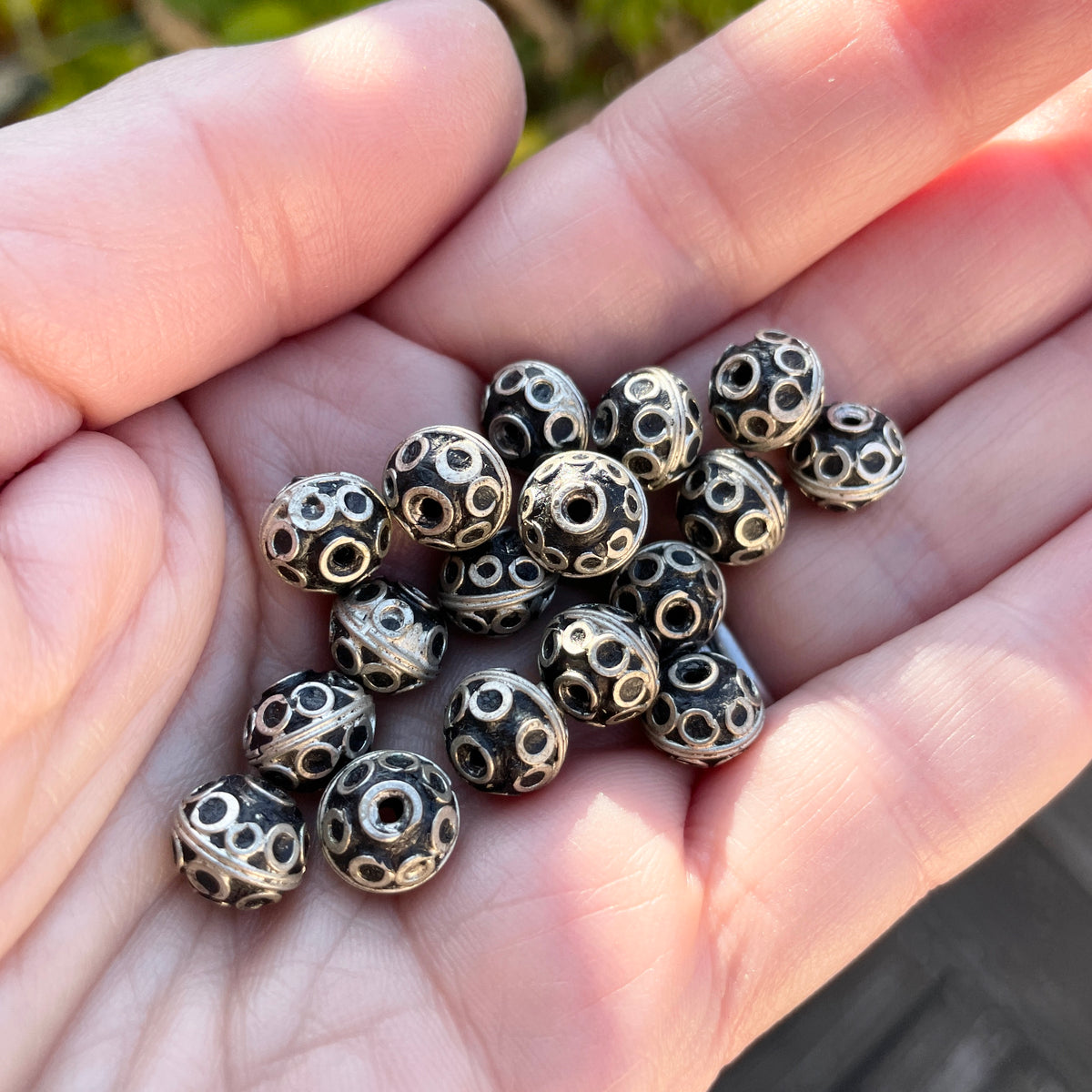 Berber Silver Eye Beads, Morocco -  Rita Okrent Collection (NP003)