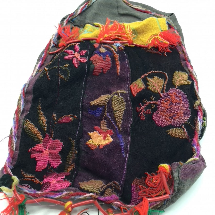 Traditional Bedouin Hand Embroidered Purse or Jewelry Bag, with Tassles - Rita Okrent Collection (AA289)