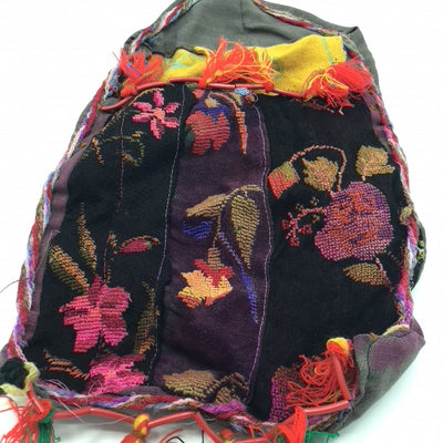 Traditional Bedouin Hand Embroidered Purse or Jewelry Bag, with Tassles - Rita Okrent Collection (AA289)