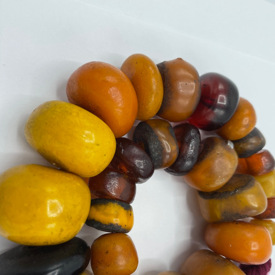 Superb Graduated Faux African Amber Resin Beads from Morocco - Rita Okrent Collection (AT1360)