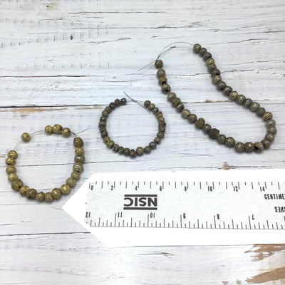 Mixed Small Silver and Gold Washed Silver Mauritanian Beads with Decorative Roping - Rita Okrent Collection (ANT633)